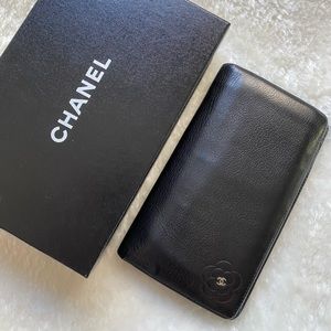 Authentic Chanel Camelia long wallet